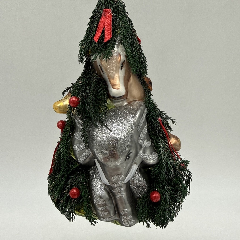 Christopher Radko Noah's Tree Glass Holiday Christmas Tree Ornament ~6"